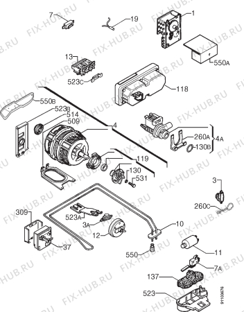 Схема №7 FAV3430IW с изображением Всякое для посудомойки Aeg 1522545001